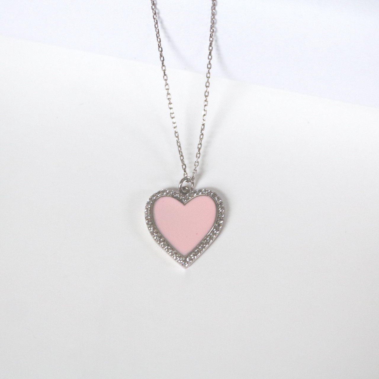 Pink on sale locket necklace