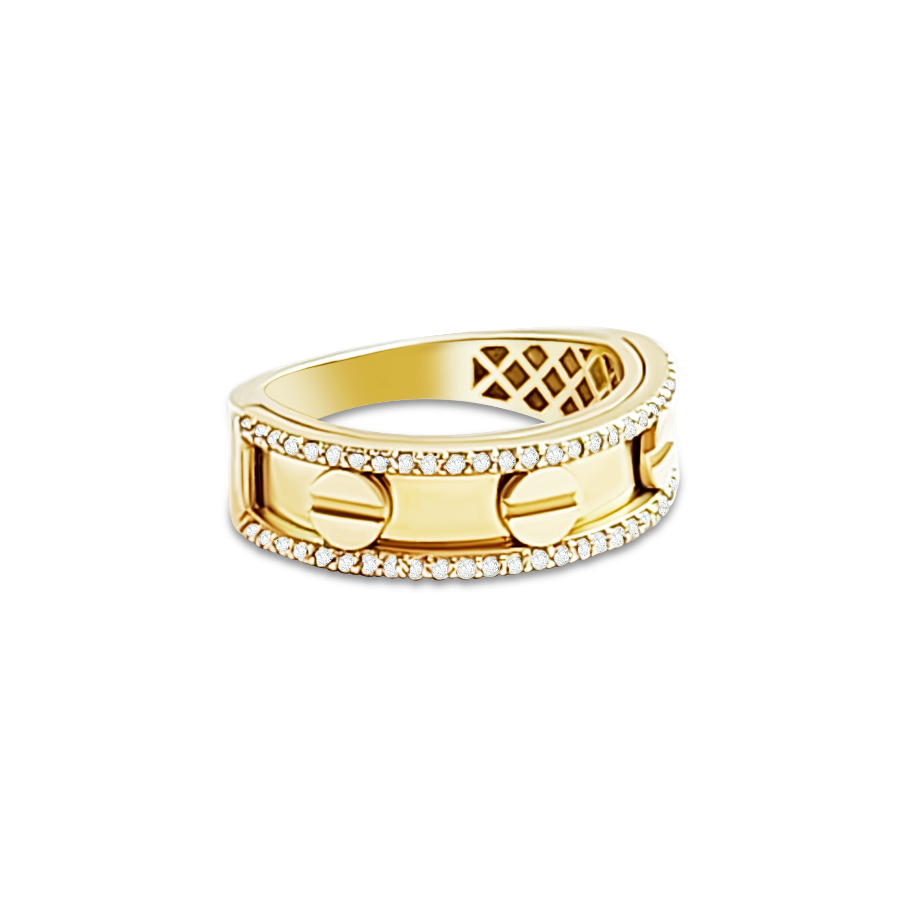 Semi-Pave Gold Ring