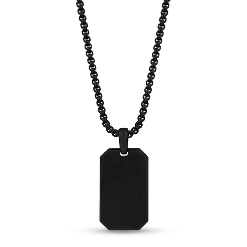 Beveled edge Dog Tag Necklace