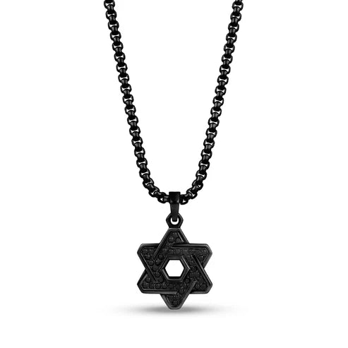 Stone Set star of David Necklace