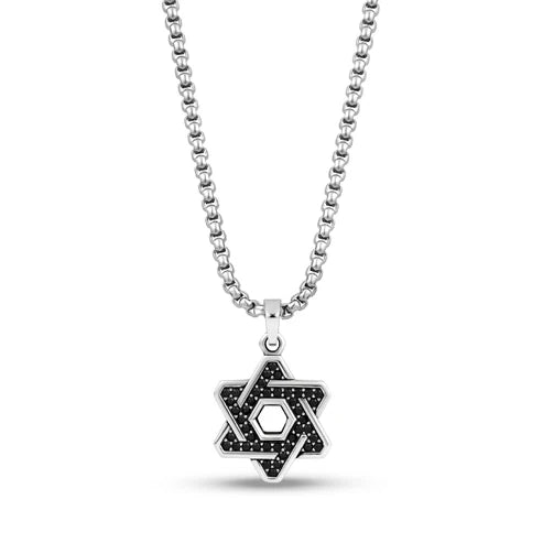 Stone Set star of David Necklace