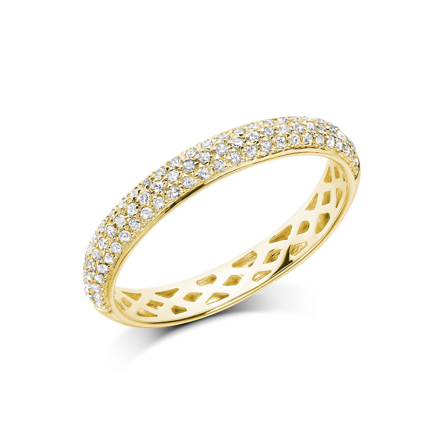 Pave diamond hot sale eternity band