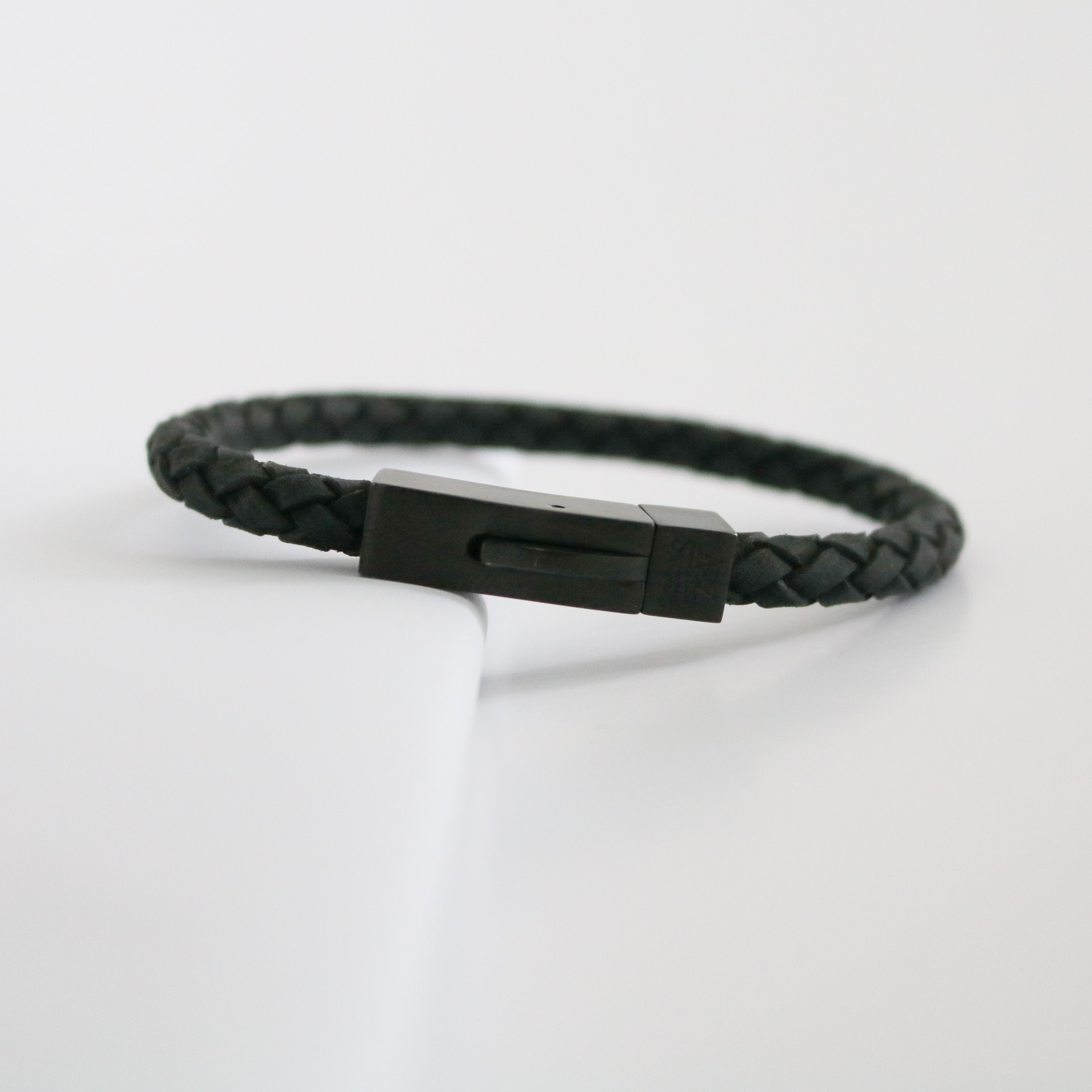 Plaited hot sale leather bracelet